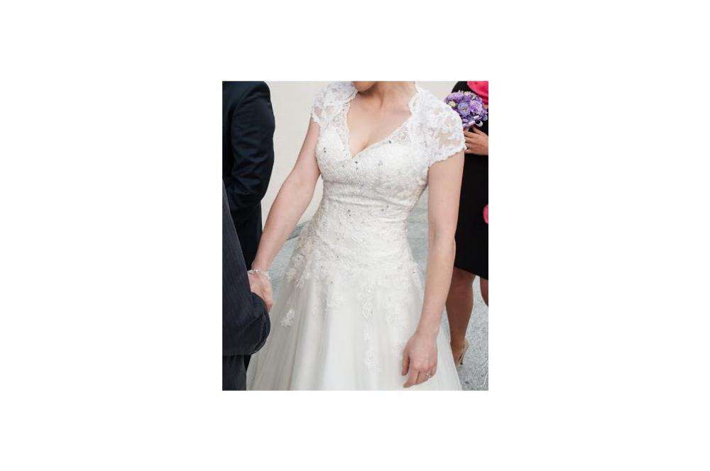 Piękna, oryginalna suknia TONY BOWLS Mon Cheri! Rozmiar 36