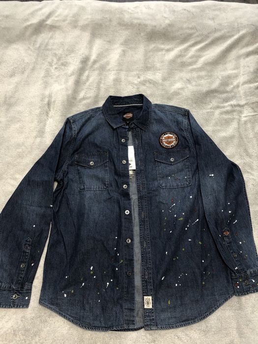 Мужская джинсовая рубашка