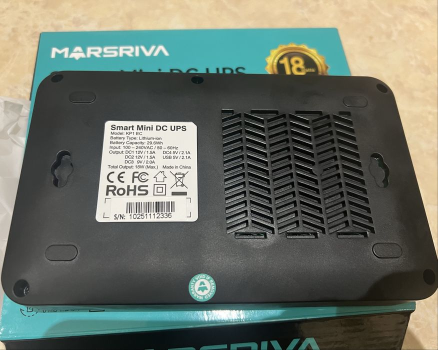 Дбж для роутера UPS живлення wifi MARSRIVA батарея павербанк