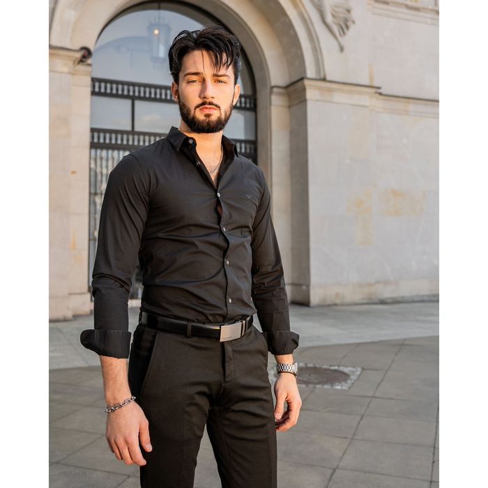 elegancki pasek męski z klamrą automatyczną - peterson 85