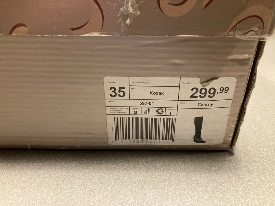 Eleganckie wysokie kozaki na obcasie Lasocki, r. 35