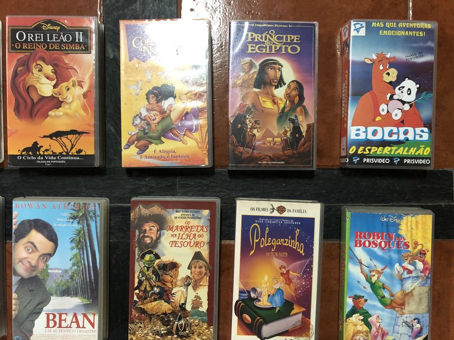 VHS antigas disney mafalda indiana jones etc