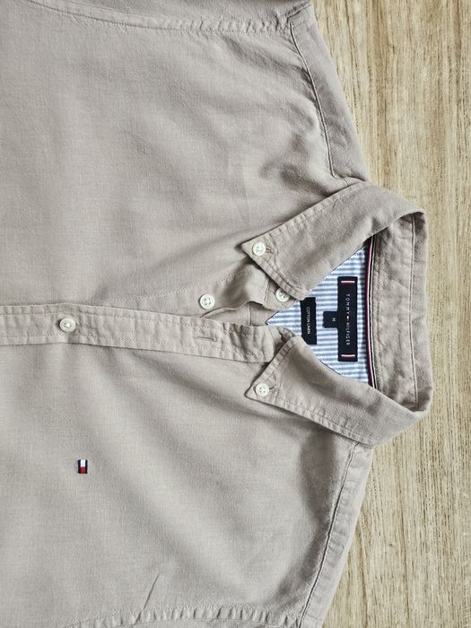 koszula TOMMY HILFIGER lniana  r. M  len - okazja jak NOWA