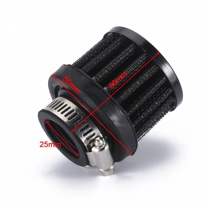 Filtros de ar 12 mm 25 mm cromado preto vermelho azul moto