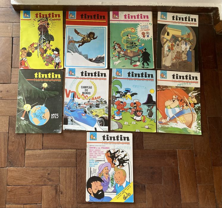 Várias revistas Tintin dos anos 70