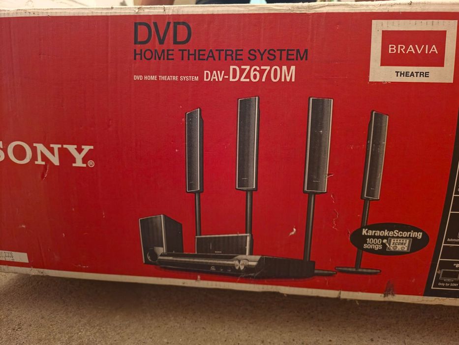Sony Bravia DAV-DZ670M – kino domowe 5.1 DVD + karaoke + subwoofer + 2 mikrofony