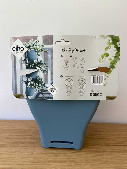 Conjunto de 3 Vasos azuis Elho novos - Entrega grátis