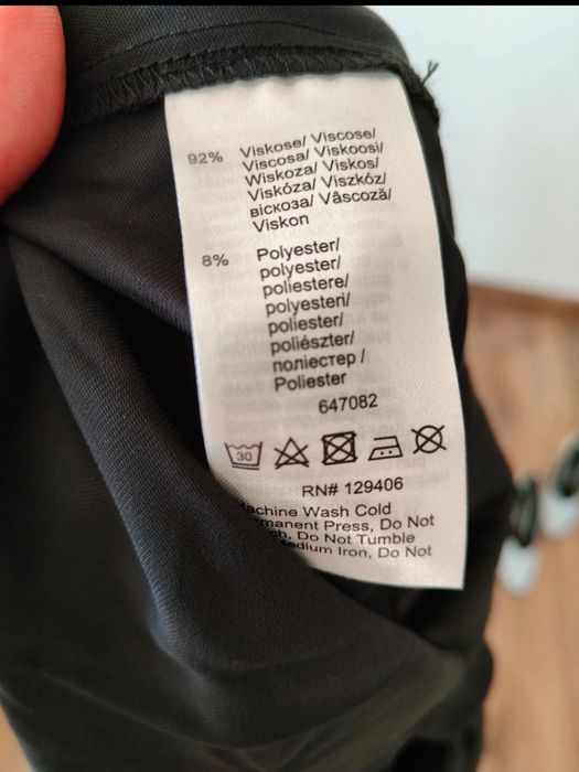 Kombinezon czarny 48 4XL Bonprix wiskoza