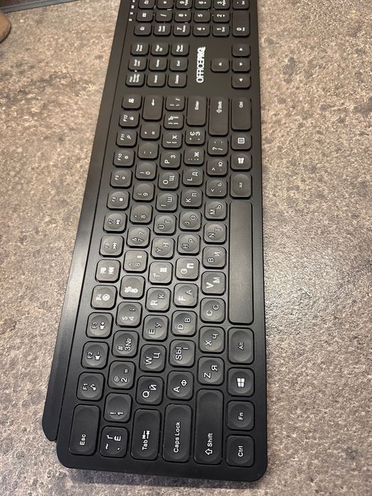 Клавіатура бездротова бесшумна OfficePro SK680 Wireless Black