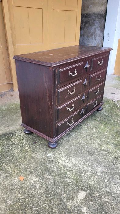 Cómoda Antiga Madeira Robusta 4 Gavetas