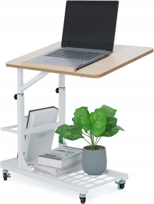 Stoliki boczne z regulacją wysokości w kształcie litery C 60x40x55 cm