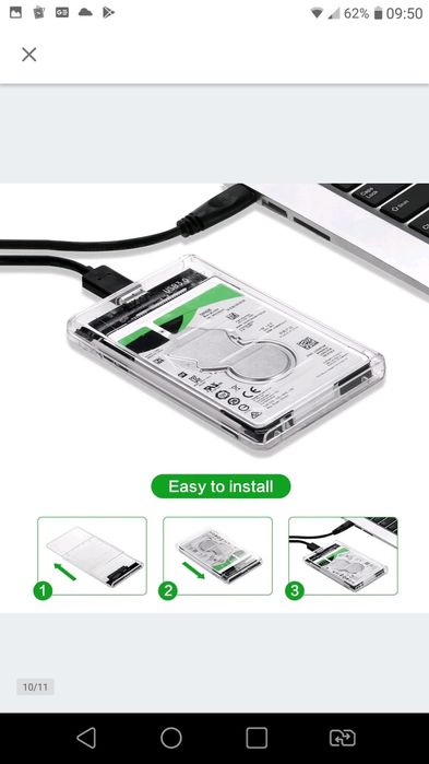 Obudowa  do dysku 2,5'' KIESZEŃ HDD SATA USB 3.0