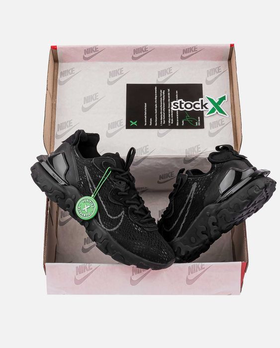 Мужские кроссовки Nike React Vision Black Premium. 40-45