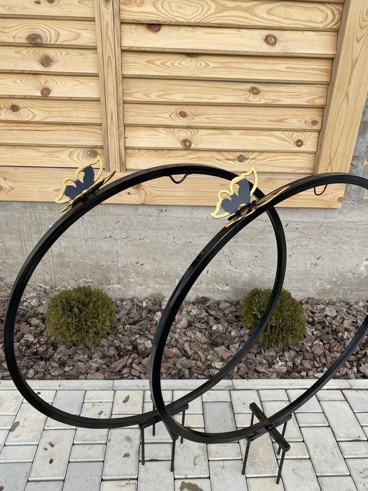 Садовий декор / Металеве кільце для підвісних кашпо