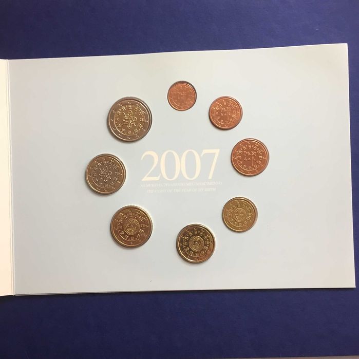 moedas BEBÉ 2007 série anual BNC - R A R A