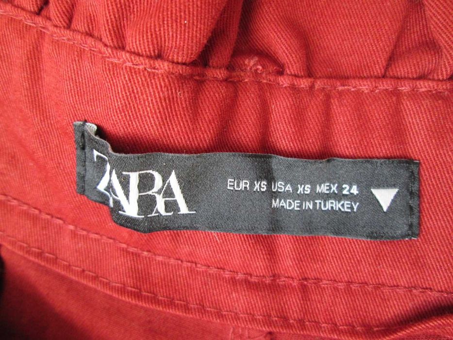 Zara spodnie wysoki stan falbanka 7/8 XS NOWE