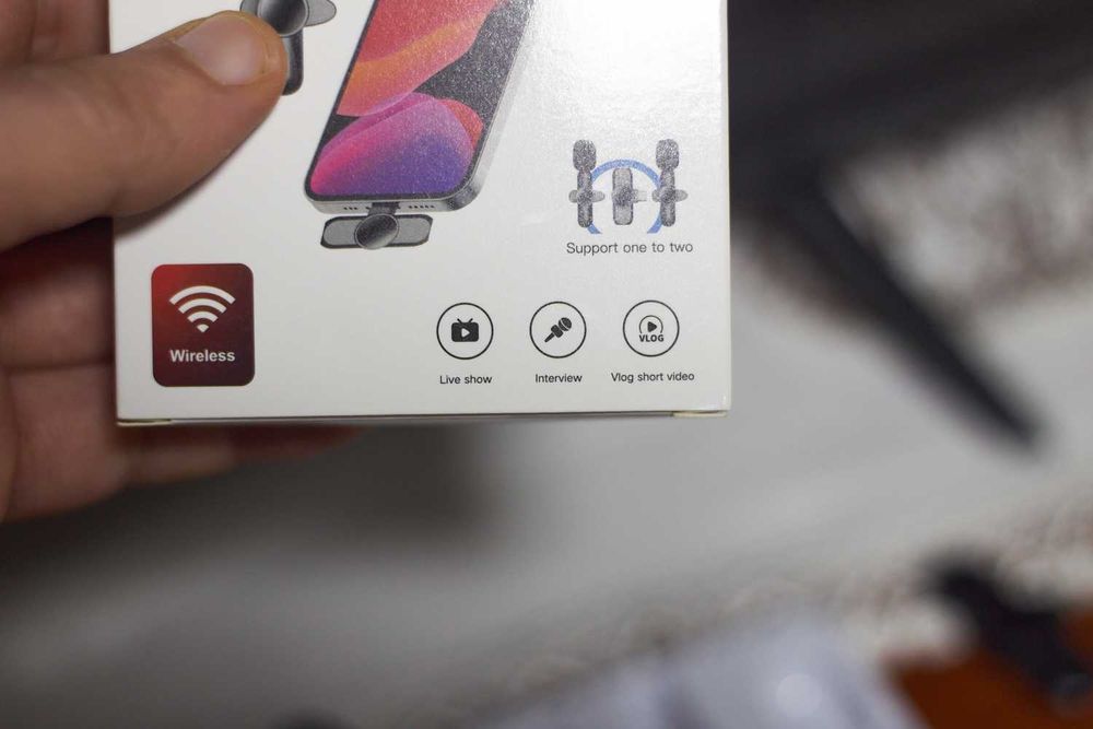 Mic Lapela Sem Fio - iPhone Lightning c/ Redução de Ruído