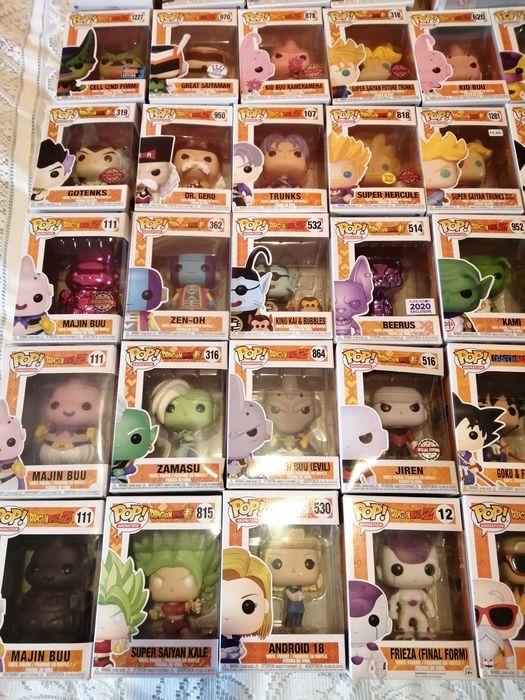 84 funko pop dragon ball e varios