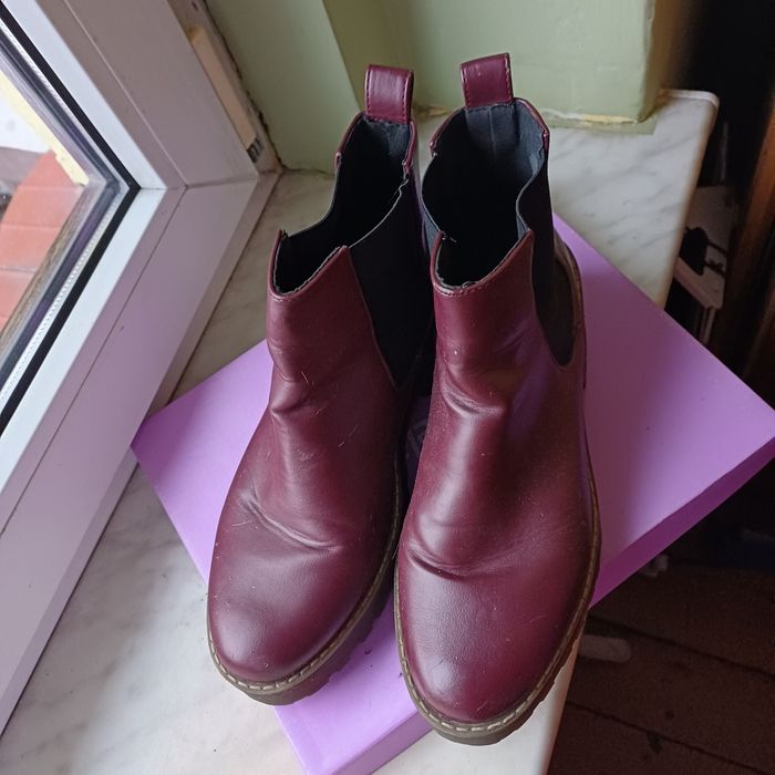 Botki ze skóry 39 , h&m