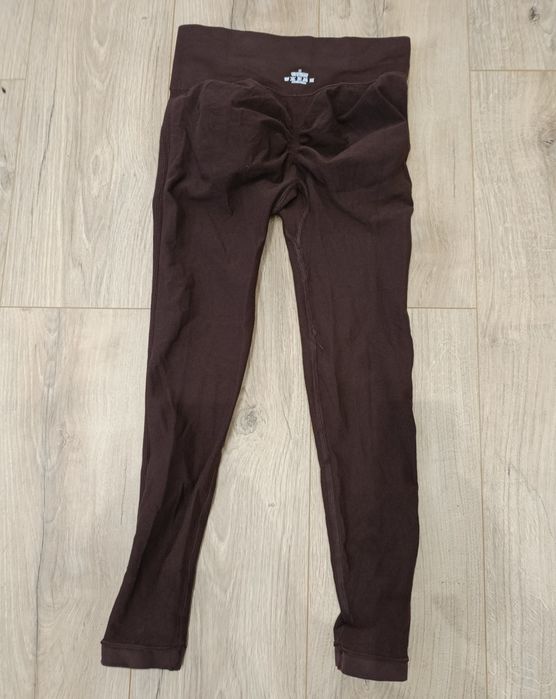 Legginsy Modelujące PUSH UP – Brązowe Czekoladowe – Rozmiar S/M