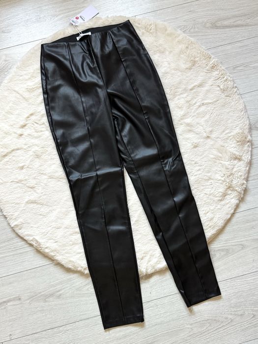 Sinsay nowe legginsy skórzane