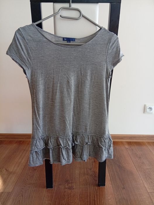 Bluzka z baskinką XS szara Gap