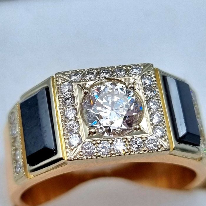 Печатка Перстень діаманти 1,65 ct