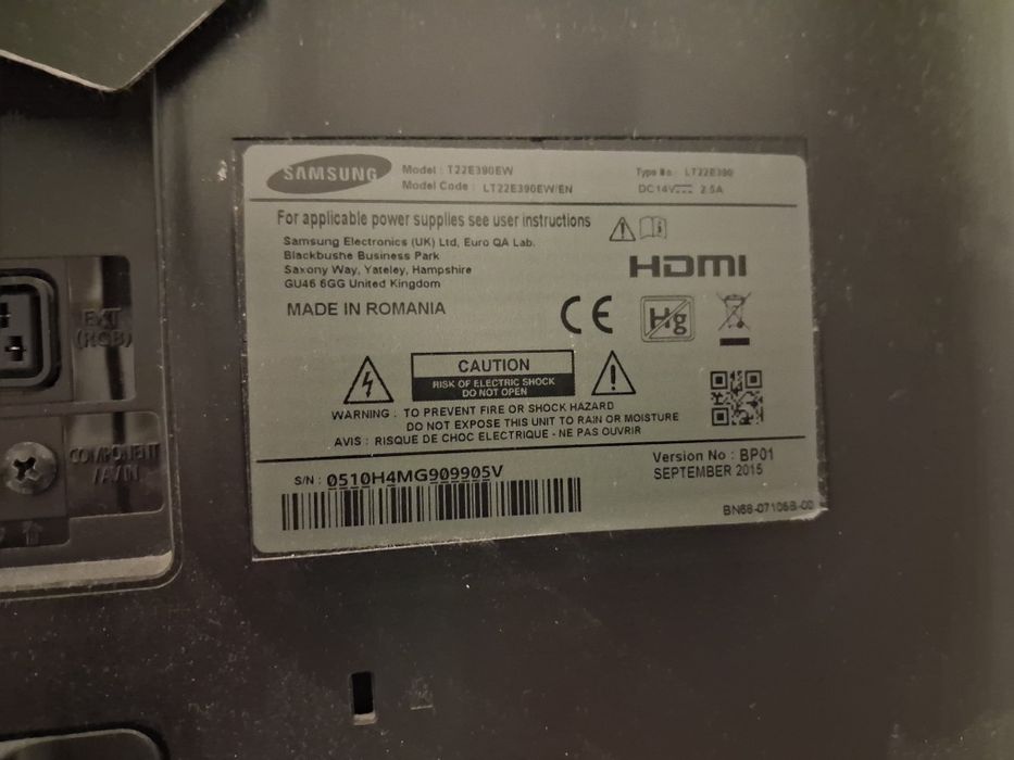 Monitor Samsung 22' z tunerem TV, komputer Dell Optiflex 7010,głośniki