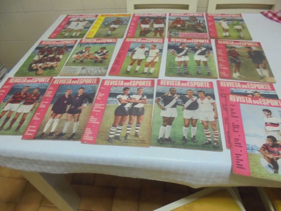 Revista do Esporte - lote de revistas brasileiras de futebol anos 60