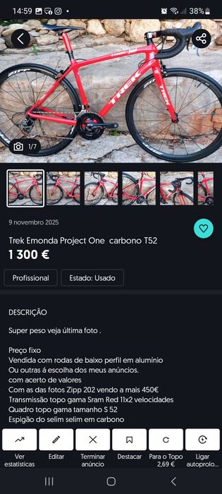 Trek Emonda Proget One t52