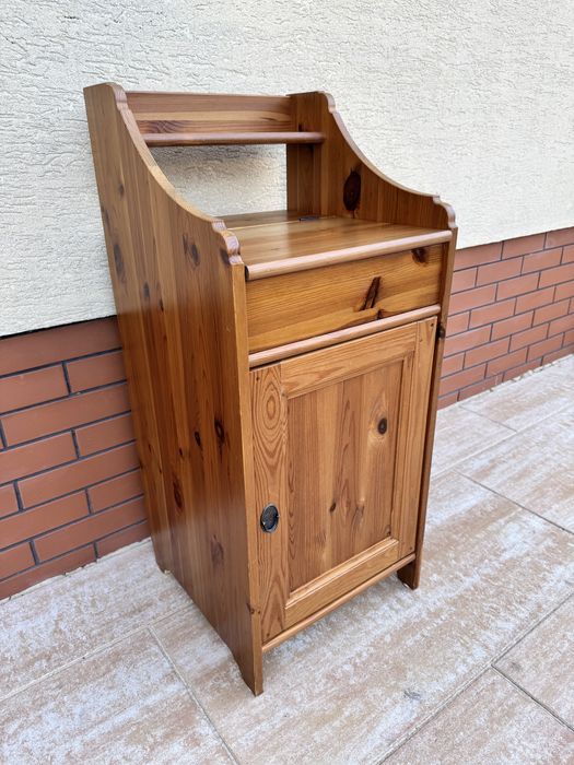 Szafka drewniana slupek komoda regal półka nocna ikea leksvik stolik  szafa hemnes markor