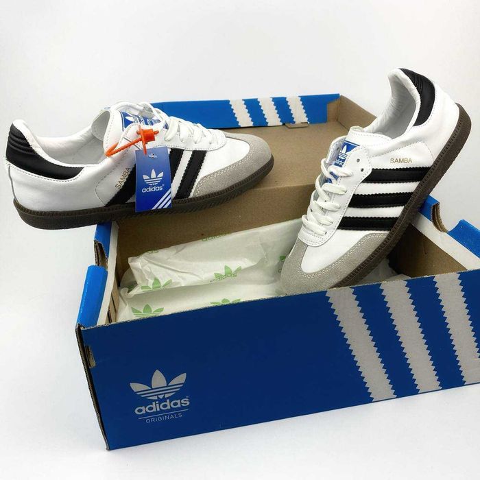 Знижка на Adidas Samba white black Купить Адидас Самба