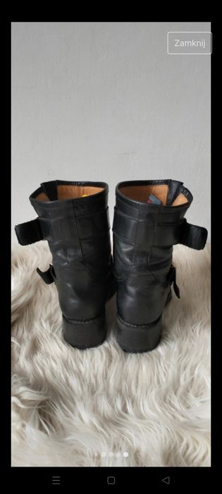 Damskie buty skórzane Freelance Biker rozmiar 39/25cm