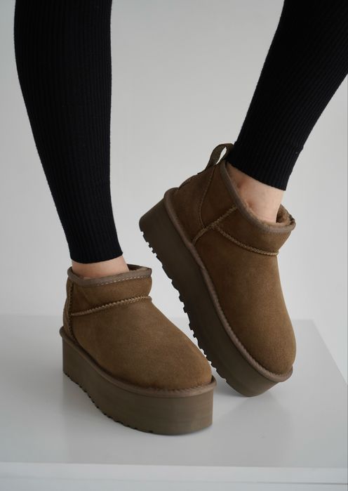 Ugg Ultra Mini Platform  Угг Міні Платформ Женские Жіночі Замшеві Уггі