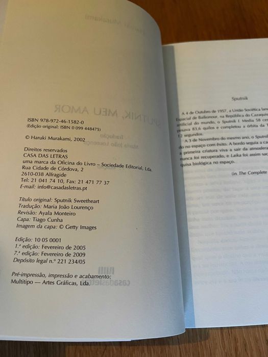 SPUTNIK, MEU AMOR     Haruki Murakami