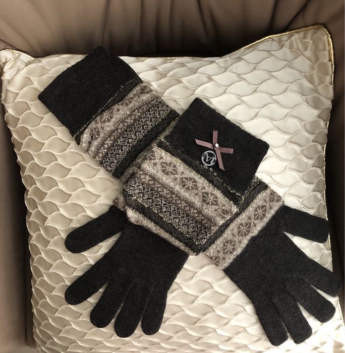 Перчатки кожа , шерсть Max mara