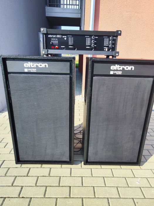 Stan Kolekcjonerski Kolumna Eltron 2x60W + Wzmacniacz Eltron