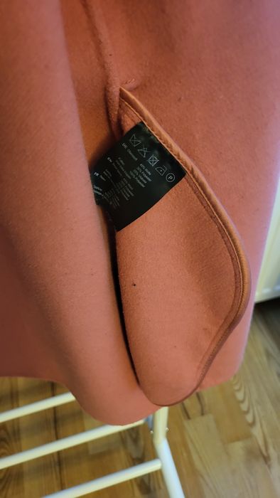 Płaszcz róż przejściowy wełna wiskoza r. 38, 40 Hallhuber