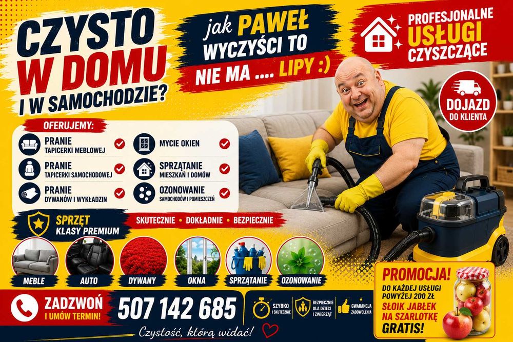 KERCHER pranie dywanów, kanap, narożników, krzeseł, itp. + GRATIS !!!