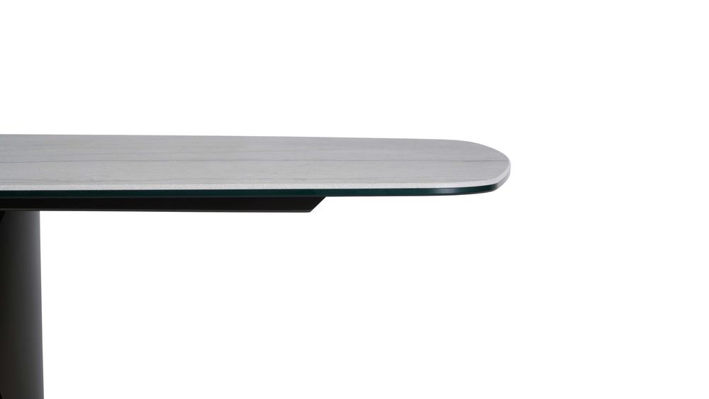 Designerski stół SEVEN spiek Silver Root Grey mat beczka premium