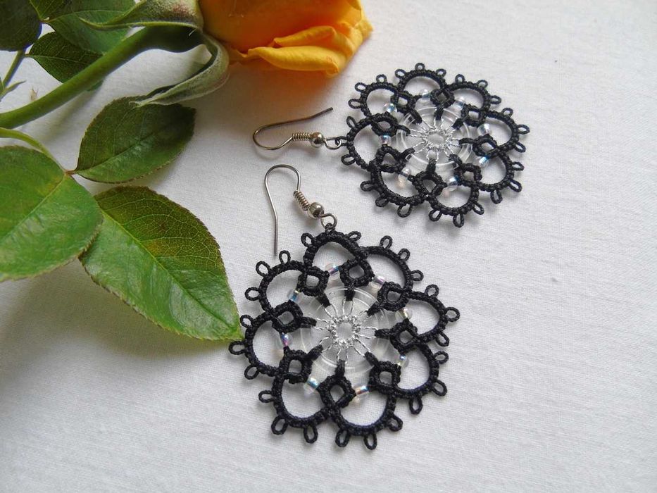 Kolczyki frywolitkowe 4