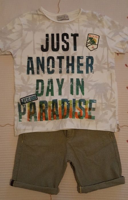Conjunto Zara (calções e t-shirt) 6 anos - portes incluídos
