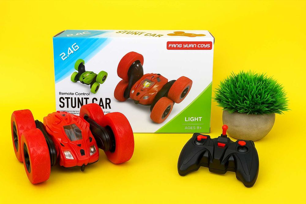 Трюковая машинка-вездеход Stunt RC, цвет Зеленый - Красный