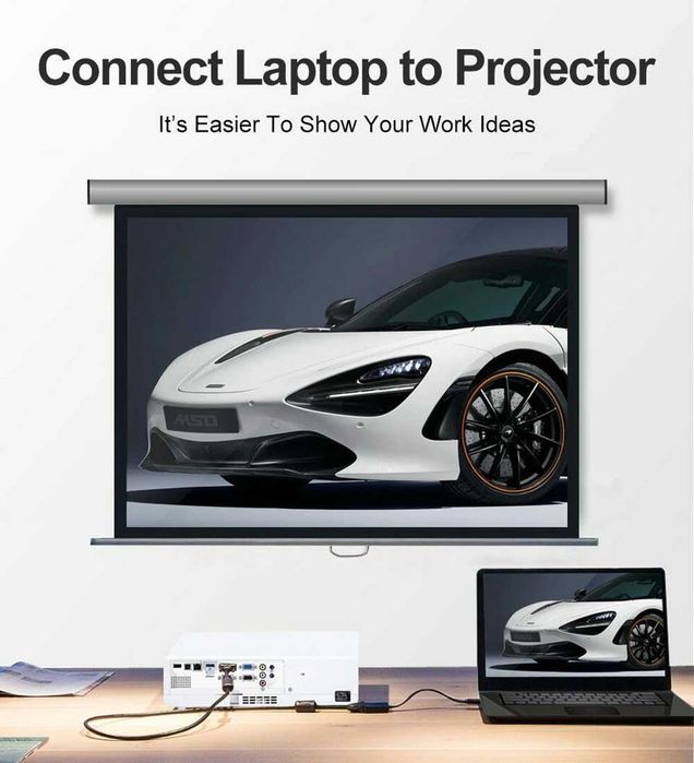 Адаптер HDMI - VGA Black / White