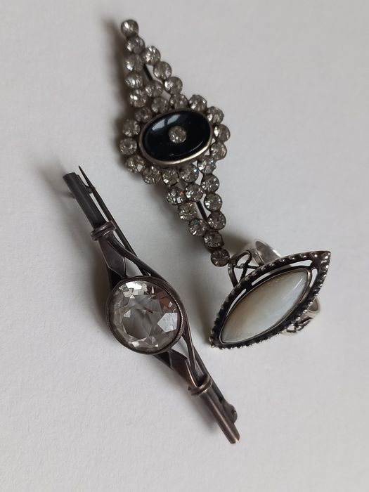 Кольца и брошь серебро 875проба звезда