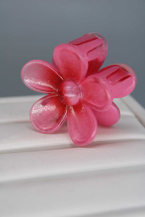 Klamra do włosów mała -CZERWONA -lśniąca