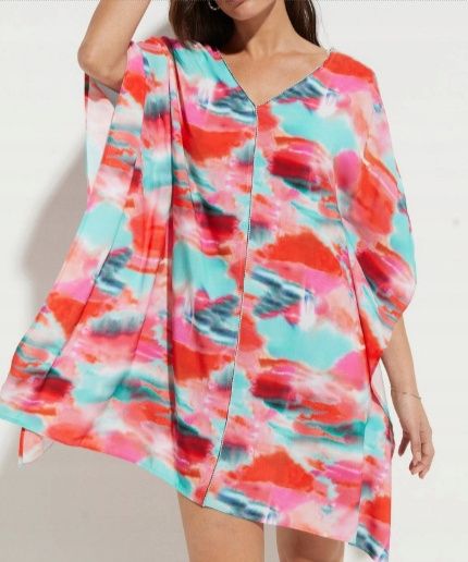B.P.C tunika plażowa ekskluzywna kolorowa ^48/50