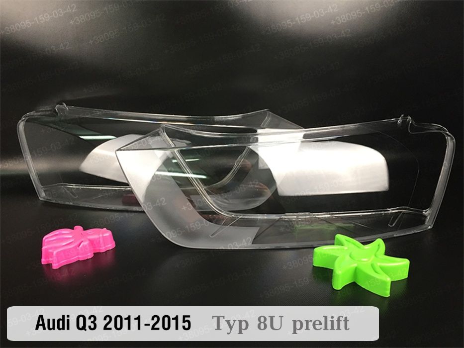 Стекло корпуса фар Audi Q3 8U F3 Ауди Ку3 фара 2011-2023 хром ушки