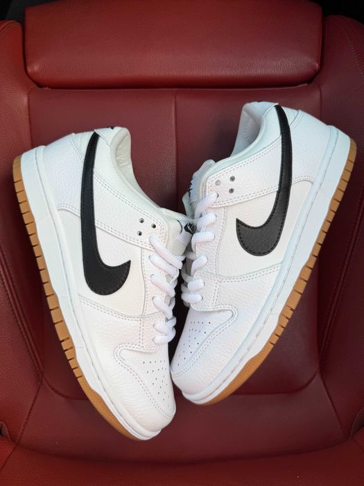 (БЕЗ ПЕРЕДОПЛАТИ) Nike SB Dunk Low White Gum найк данк білі шкіряні