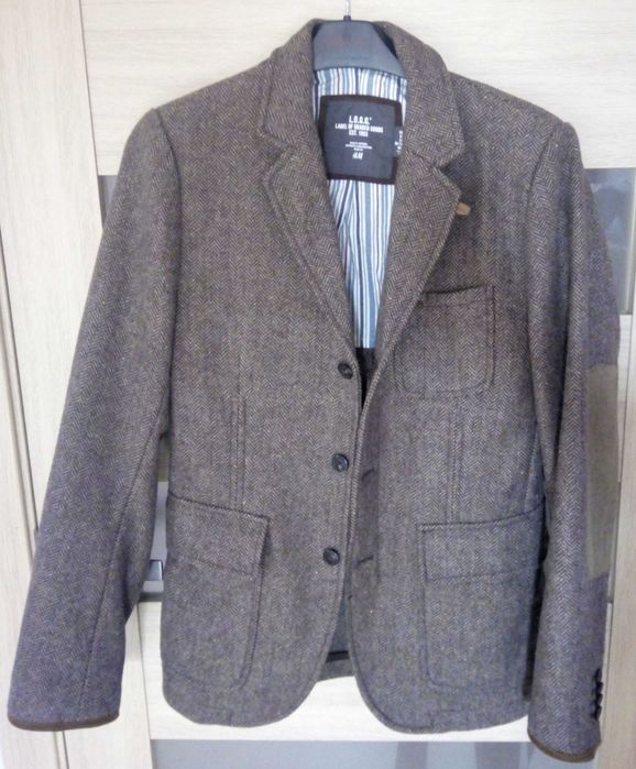 Світло коричневий теплий піджак H&M розмір S на 44 вовна 60%